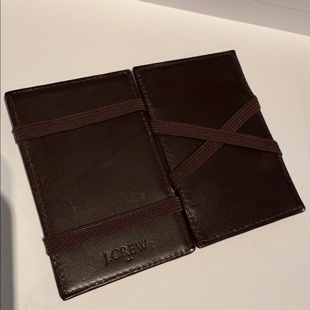 J. Crew Brown Leather Flip Wallet